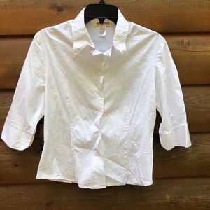 Funhouse Vintage button up white t shirt